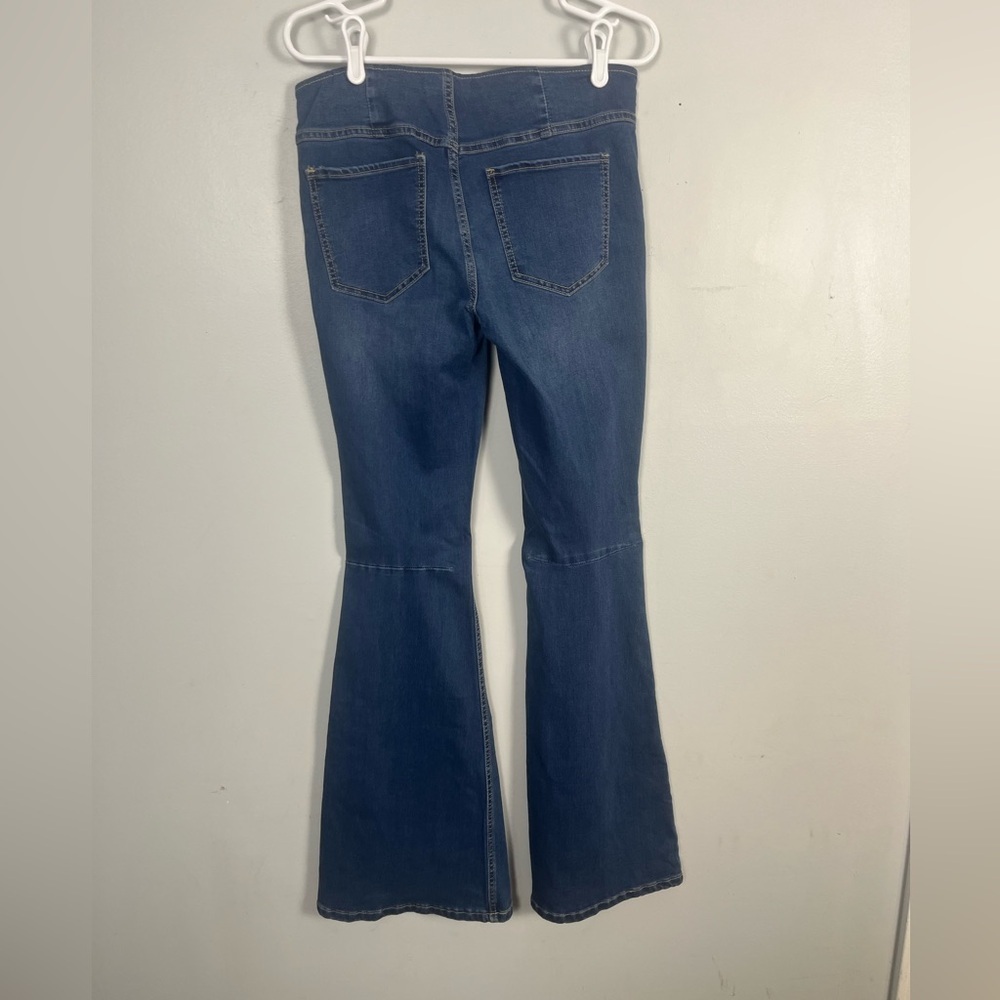 We the free Free People  PENNY PULL-ON FLARE JEANS blue motif size 29 new - Picture 5 of 8